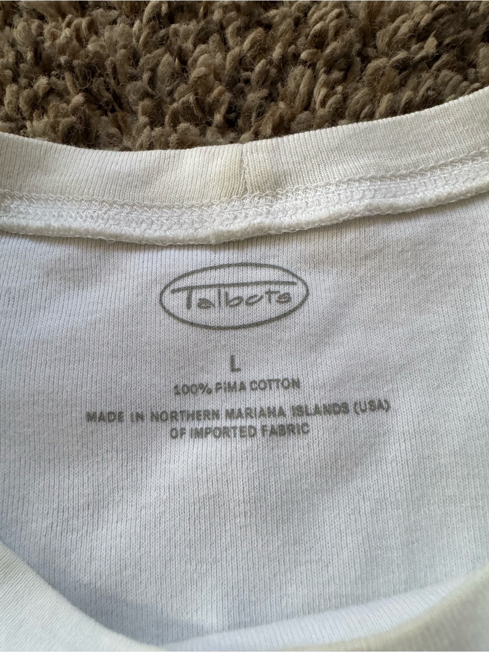 Talbots White Short Sleeve Crewneck Tee - Picture 2 of 2